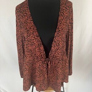 Torrid Tie-Front Midi Kimono sz 3/3X